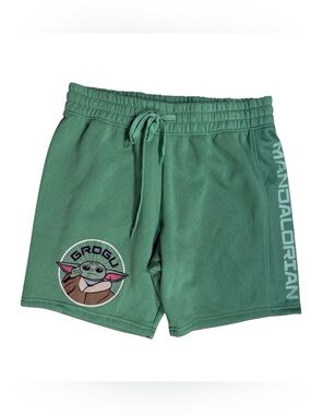 Mandelorian Grogu/Baby Yoda jogger fleece Shorts with Drawstring Waist men’s M